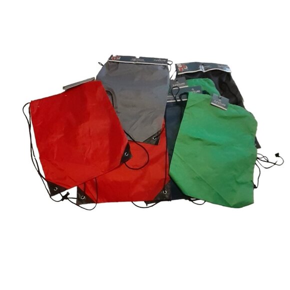 Travel Nylon Drawstring Backpack Bag String School Camp Sports Bags Gift 13x17" - Picture 2 of 8